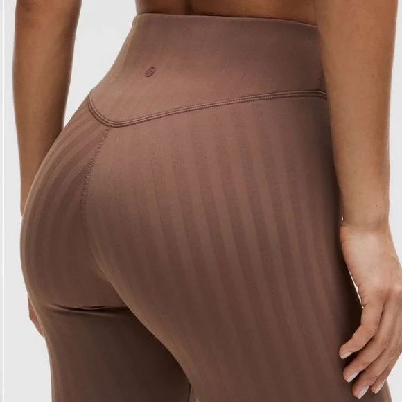 🌸Lululemon Wunder Under High-Rise Tight 25" *Tonal Stripe Dark Oxide W5GKUS - Picture 2 of 6